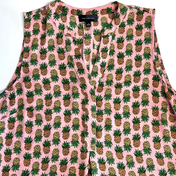 The Limited Pineapples 🍍 Sleeveless Blouse Small Peach - Picture 1 of 7